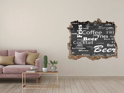 Fototapeta díra na zeď Kulinársky chaos v diere