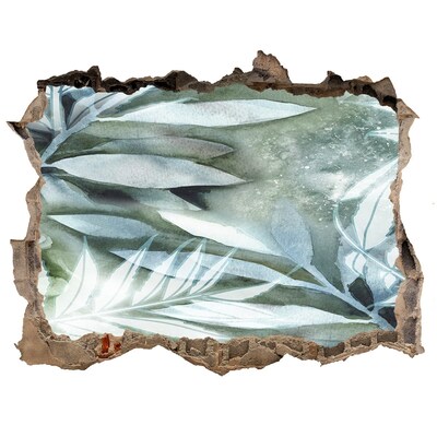 Nálepka 3D díra na zeď samolepící Zelená oáza v diere v stene