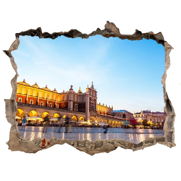 Fototapeta díra na zeď Krakov pri západe slnka