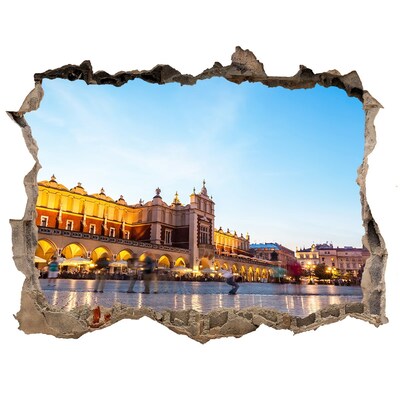 Fototapeta díra na zeď Krakov pri západe slnka