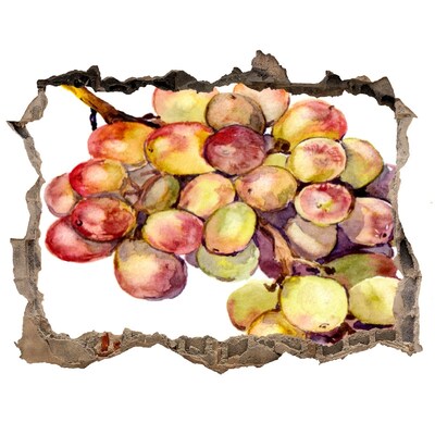 Nálepka 3D díra samolepící Ovocie v diere v stene