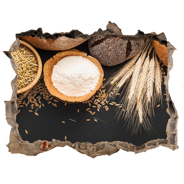 Nálepka 3D díra na zeď Kuchyňa plná ingrediencií