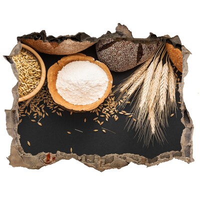 Nálepka 3D díra na zeď Kuchyňa plná ingrediencií