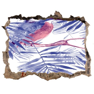 Díra 3D fototapeta nálepka Tropický raj za múrom