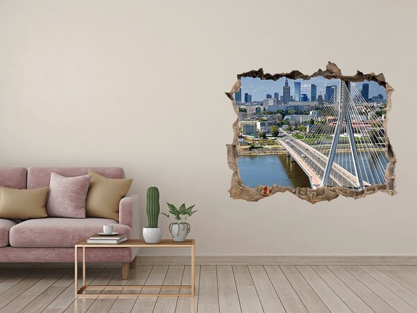 Fototapeta díra na zeď Most vo Varšave