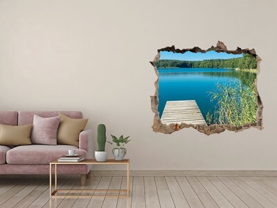 Díra 3D ve zdi na stěnu Mólo na jazere