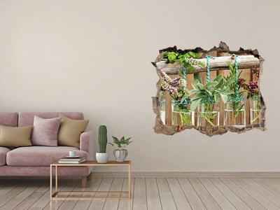 Samolepící nálepka fototapeta Bylinková záhrada v pohároch