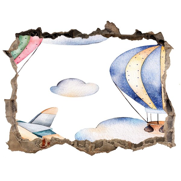 Fototapeta nálepka na zeď Let balónom nad oblakmi