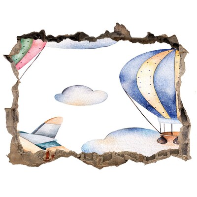 Fototapeta nálepka na zeď Let balónom nad oblakmi