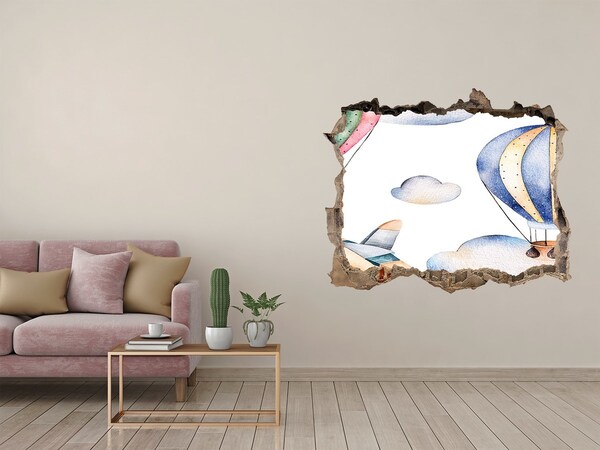 Fototapeta nálepka na zeď Let balónom nad oblakmi