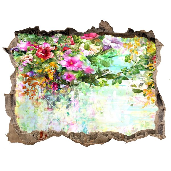 Samolepící nálepka Kvetinový raj za múrom