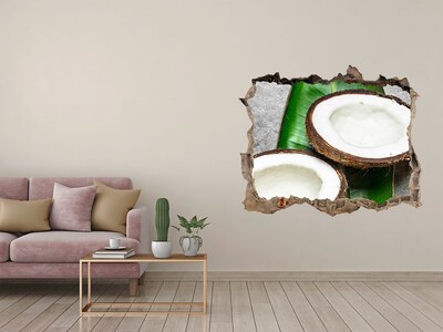 Nálepka díra na zeď Polovičky kokosových