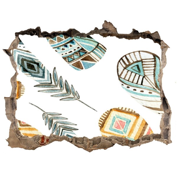 Fototapeta díra na zeď Exotické vzory dier v stene