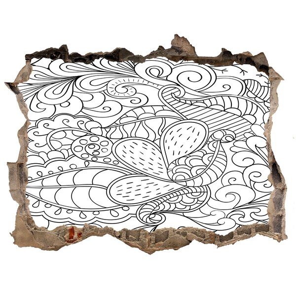 Nálepka 3D díra na zeď Farebný svet v diere