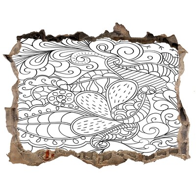 Nálepka 3D díra na zeď Farebný svet v diere