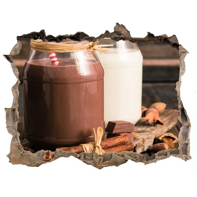 Nálepka díra na zeď Čokoládové pochúťky v prírodnom prostredí