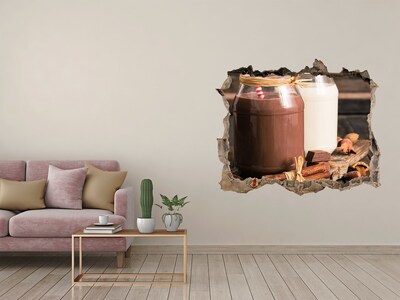 Nálepka díra na zeď Čokoládové pochúťky v prírodnom prostredí