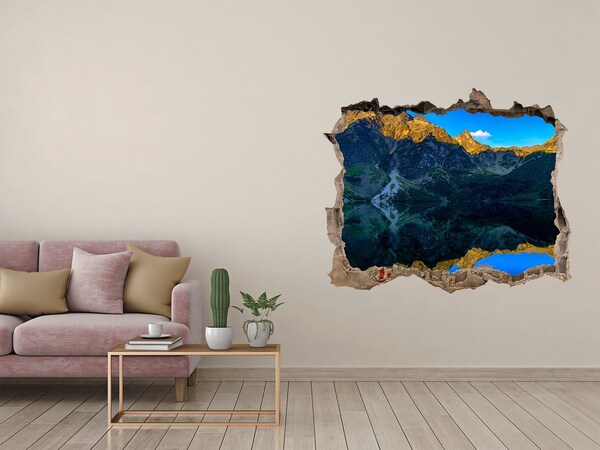 Díra 3D ve zdi nálepka Tehla tatry