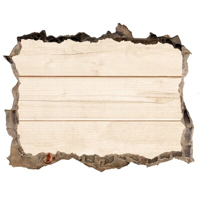 Fototapeta díra na zeď Poškodená stena s drevenou podlahou