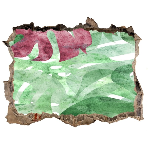 Nálepka 3D díra samolepící Tropická džungľa