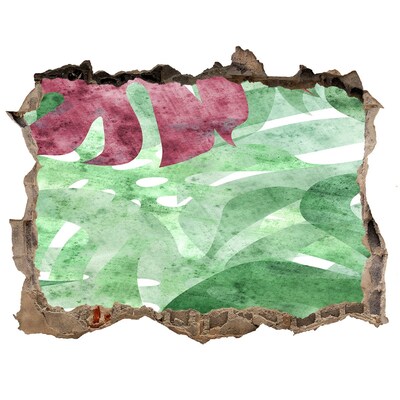 Nálepka 3D díra samolepící Tropická džungľa