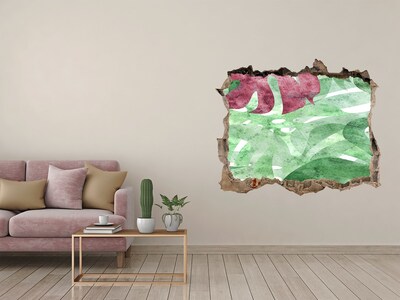 Nálepka 3D díra samolepící Tropická džungľa