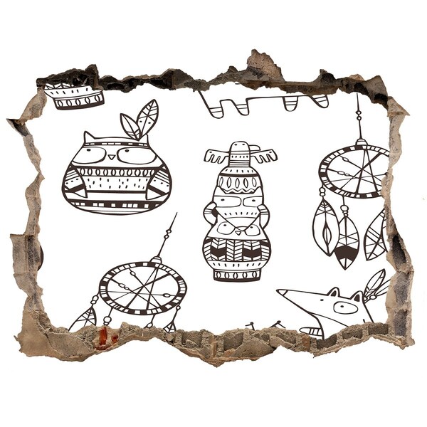 Samolepící nálepka Etnické vzory na pozadí steny