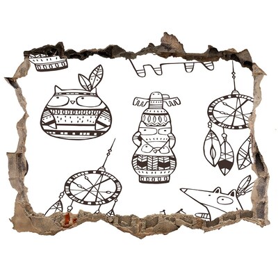 Samolepící nálepka Etnické vzory na pozadí steny