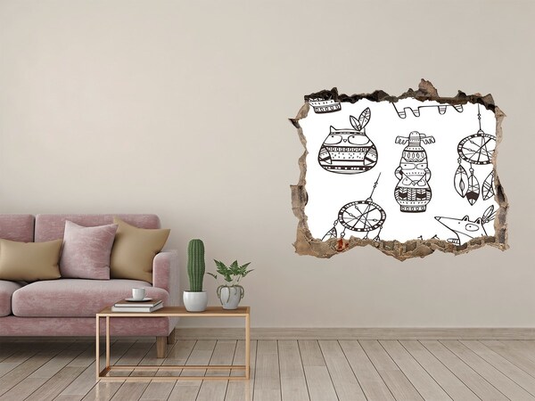 Samolepící nálepka Etnické vzory na pozadí steny