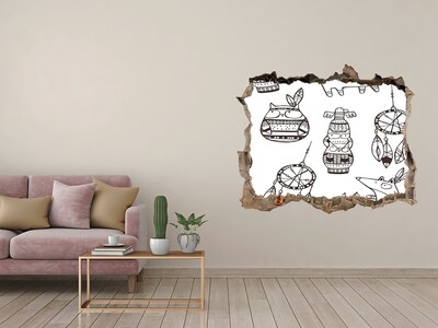 Samolepící nálepka Etnické vzory na pozadí steny