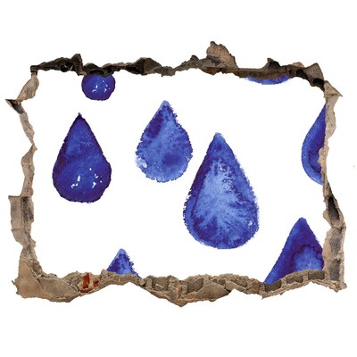 Fototapeta díra na zeď Kvapky vody na stene