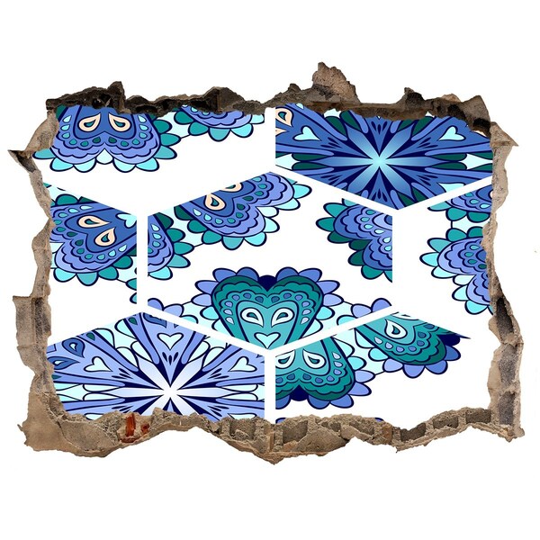 Fototapeta díra na zeď Farebný vzor na stene