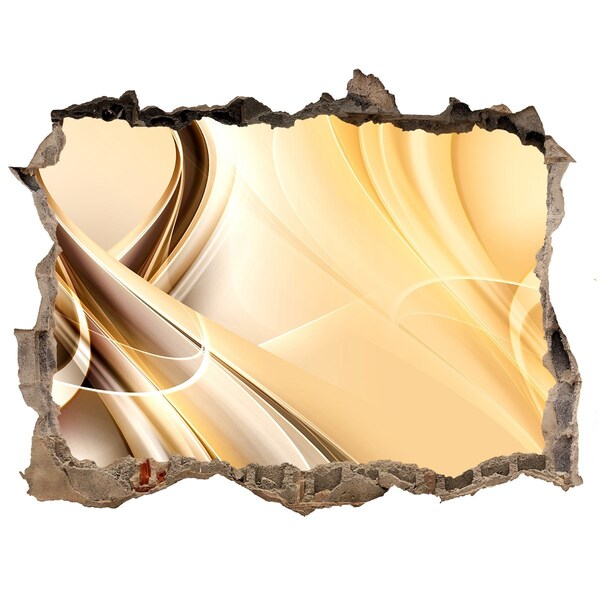 Díra 3D fototapeta nálepka Zlatá abstrakcia v diere v stene