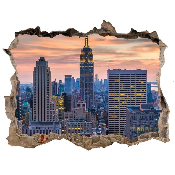 Fototapeta díra na zeď 3D Manhattan new york city