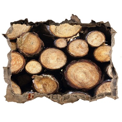 Samolepící nálepka na zeď Drevo v diere v stene