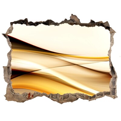 Díra 3D fototapeta nálepka Zlaté vlny v diere v stene