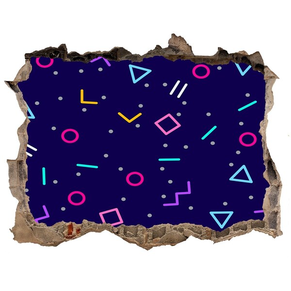 Fototapeta díra na zeď Farebný vzor na stene