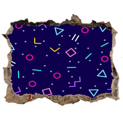 Fototapeta díra na zeď Farebný vzor na stene