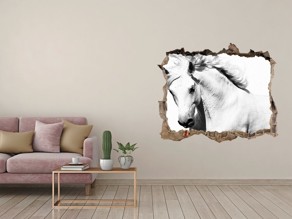 Fototapeta díra na zeď Biely kôň