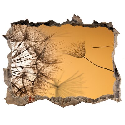 Samolepící nálepka fototapeta Diera v stene s jemnými rastlinnými motívmi