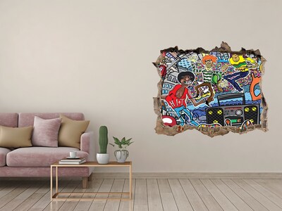 Foto fotografie díra na zeď Mestský festival radosti