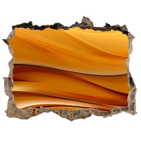 Díra 3D fototapeta nálepka Zlatá vlna v stene