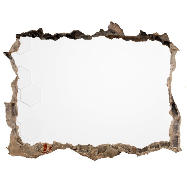 Díra 3D fototapeta nálepka Rozbitá stena so zrkadlovým interiérom