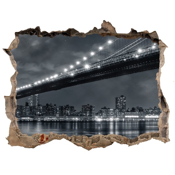 Fototapeta díra na zeď 3D Brooklyn bridge