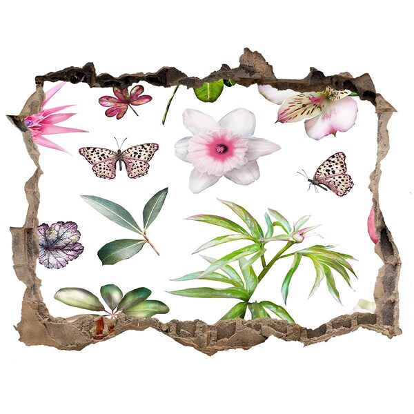 Fototapeta díra na zeď Kvetinový raj za múrom