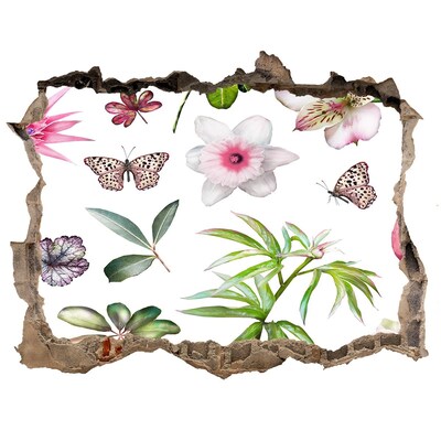 Fototapeta díra na zeď Kvetinový raj za múrom