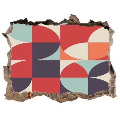 Fotoobraz díra na stěnu Geometria v troskách