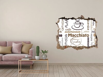 Fototapeta díra na zeď Kávový kútik