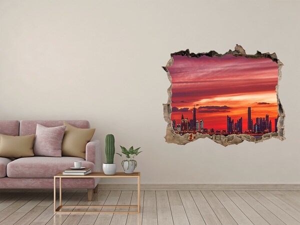 Fototapeta díra na zeď 3D Sunset dubaj