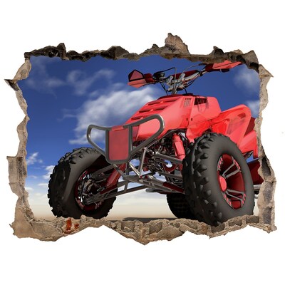 Foto fotografie díra na zeď Červený štvoruholník v púštnej krajine